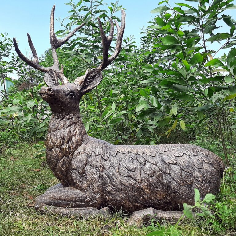 5060235339363 1 Enigma Marble Resin Laying Stag Xl Bronze Garden Statue.jpg